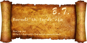 Bernáth Terézia névjegykártya