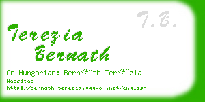 terezia bernath business card